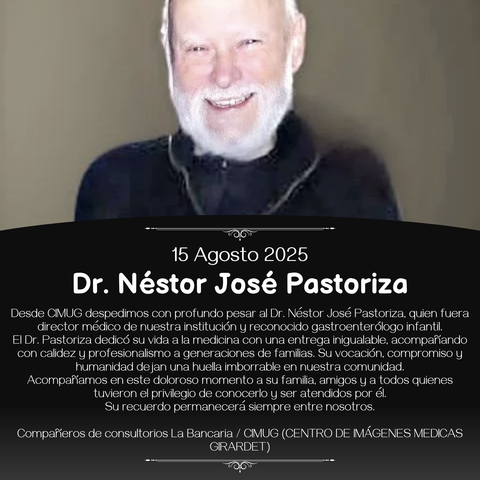 Condolencias | Néstor José Pastoriza